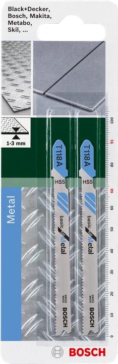 Produktbild Bosch Zubehör Stichsägeblatt HSS, T 118 A Basic for Metal