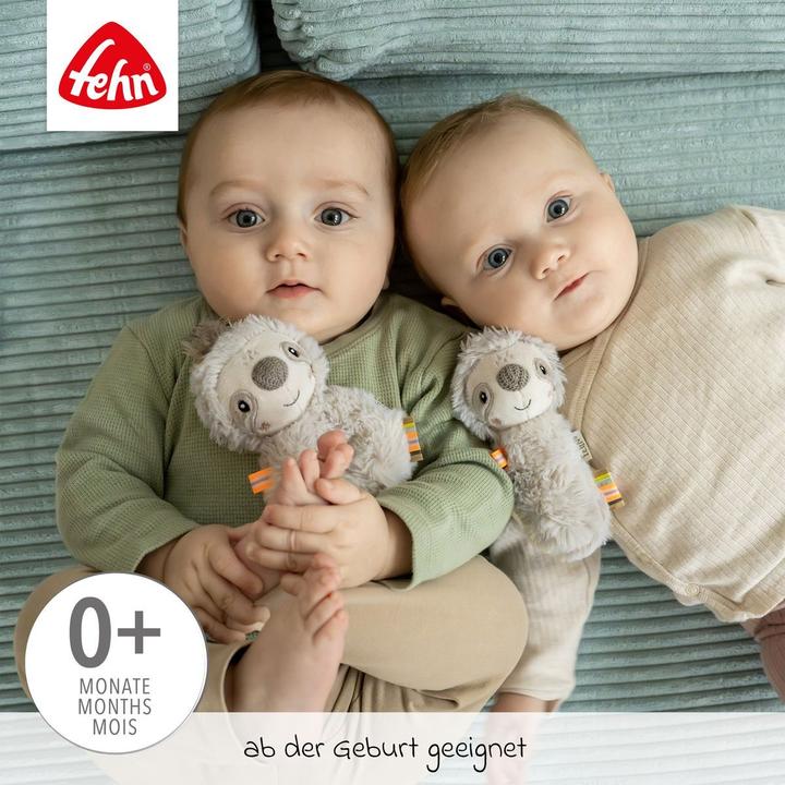 Actual product image Fehn Stabgreifling Faultier, Material: Polyester, Plüsch, Alter