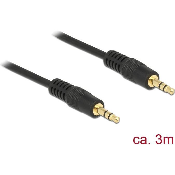 Delock M/M Audio-Kabel (3 m), Audio Kabel