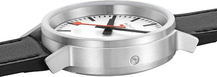 Image du produit Mondaine MST.4101B.LBV Stop2go Horloge - Horloge de gare - Saffierglas - Staal/Kunstleer - Zilver/Zwart - 41 (41 mm)
