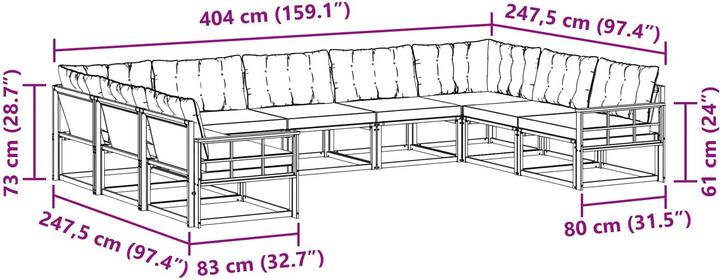 Produktbild vidaXL Outdoor-Sofa