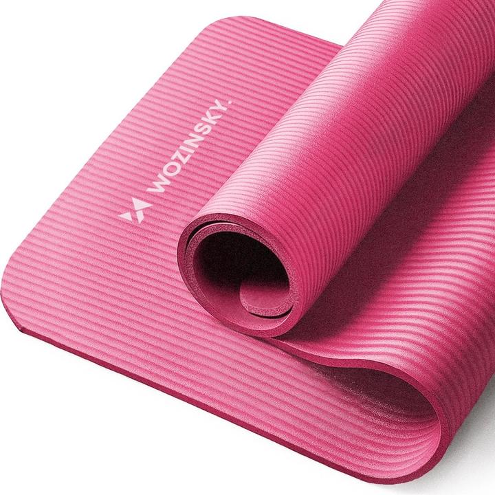 Immagine prodotto NoName Wozinsky Gymnastikmatte 181 x 63 x 0,9 cm dicke Gymnastik Yogamatte rosa (9 mm)