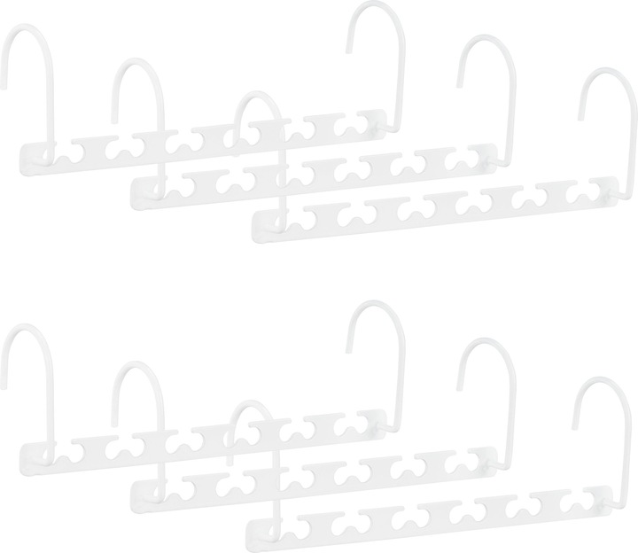 Actual product image Relaxdays Set of 6 Space-Saving Hangers (6 x)