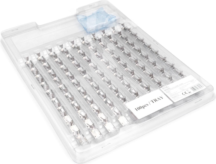 Produktbild Digitus CAT 6A Modularstecker, 8P8C, geschirmt für Volldraht AWG 22-23, 100 Stück (Netzwerkkabel Stecker)