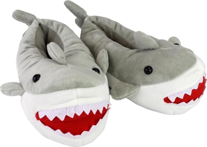 Sock Snob Kinder 3D Hai Hausschuhe Plüsch | Neuheit Flauschige Pantoffel | Tolles Geschenk