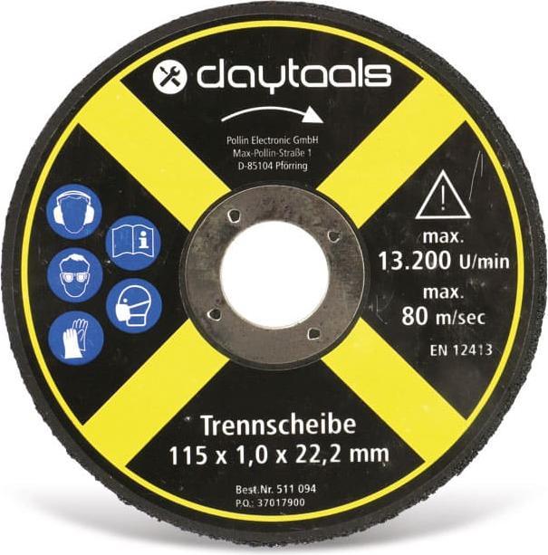 Actual product image Daytools Metal cutting disc, 115x1.0x22.2 mm, 5 pieces
