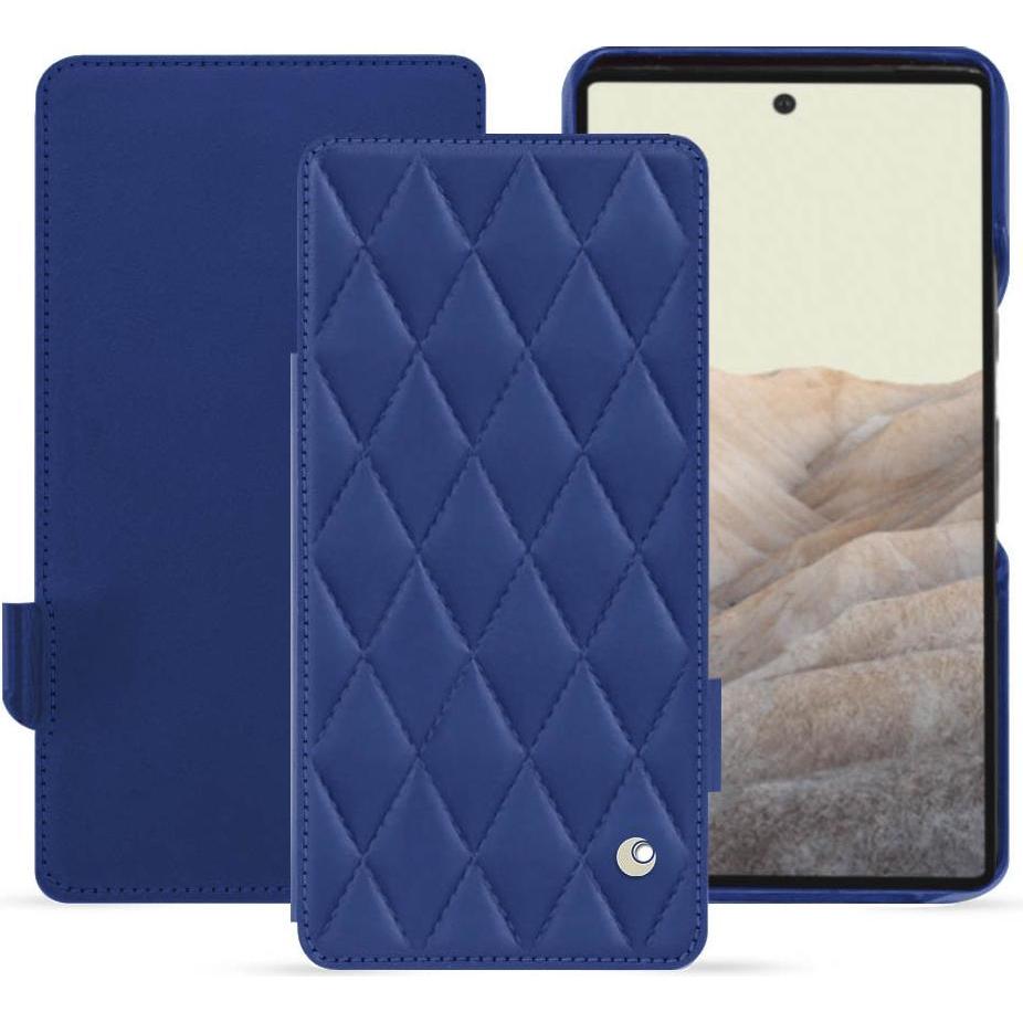 Noreve Lederschutzhülle horizontal (Google Pixel 7 Pro), Smartphone Hülle, Blau