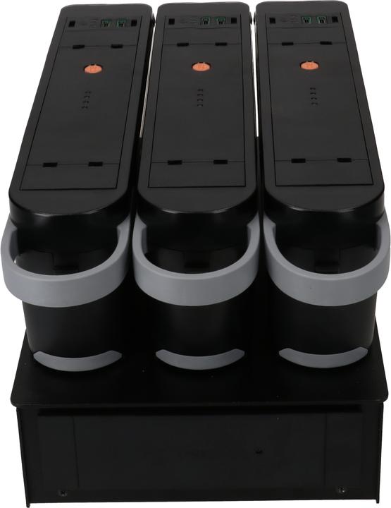 Produktbild Max Hauri LIBERTY QIKPAC Bundle Charger Base + 3 Akkus mit 2x USB-C 75W (150 W)