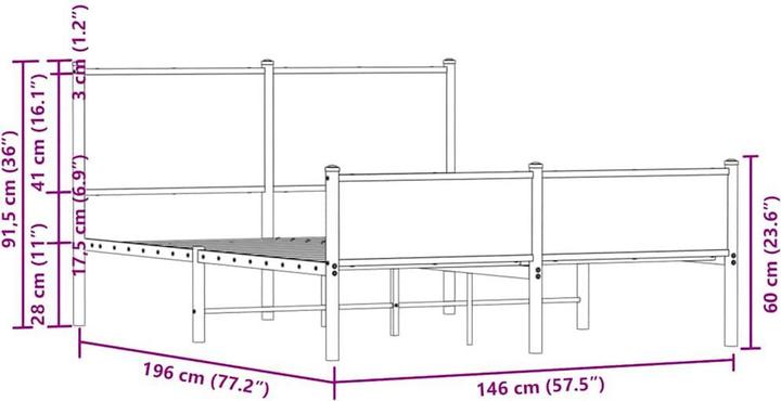 Image du produit vidaXL Bettgestell (140 x 190 cm)