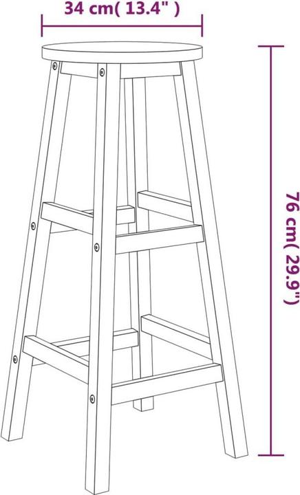 Image du produit vidaXL Bar Set (60 x 60 x 105 cm)