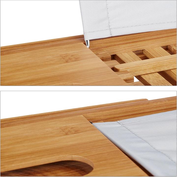 Image du produit Relaxdays Planche de bain réglable (105 x 23,5 x 18 cm)