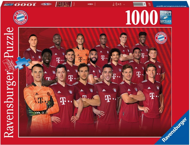 Produktbild Ravensburger Puzzle 16847 – FC Bayern Saison 2021/22 – 1000 Teile Puzzle für Erwachsene und Kinder (1000 Teile)