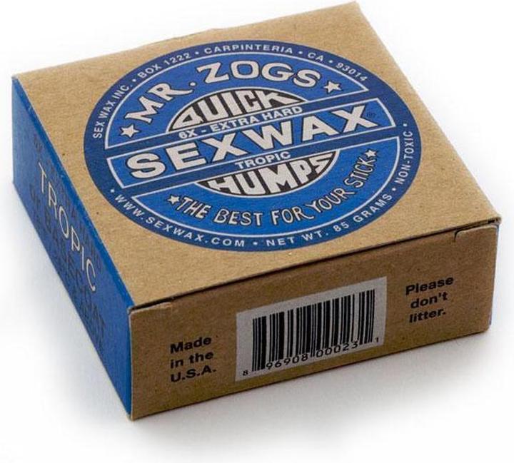 Sex Wax Sexwax Quick Humps Surf Wax Tropic or Basecoat 26°+ (BLUE)