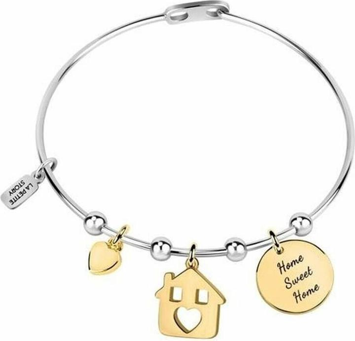 La Petite Story Stylish bracelet with gold plated pendants LPS05ASF03 (Messing)