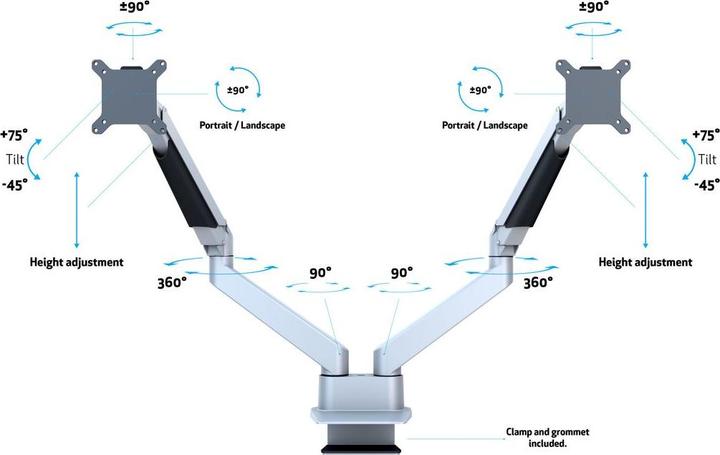 Image du produit Multibrackets MB Support de table Duo (Tables, 32")