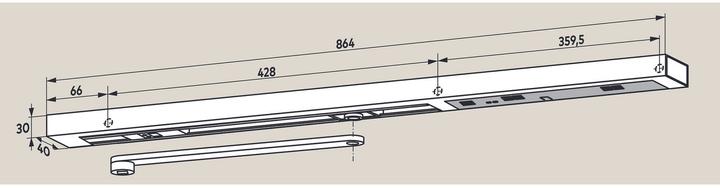 Productafbeelding Dormakaba Glijrail G-EMR voor TS 93 zilver elektromechanisch (Glazen deur, Interieur)