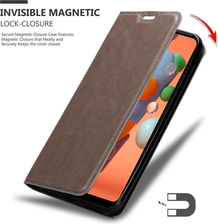 Actual product image Cadorabo Book Invisible Magnet Cover (Samsung Galaxy A11)