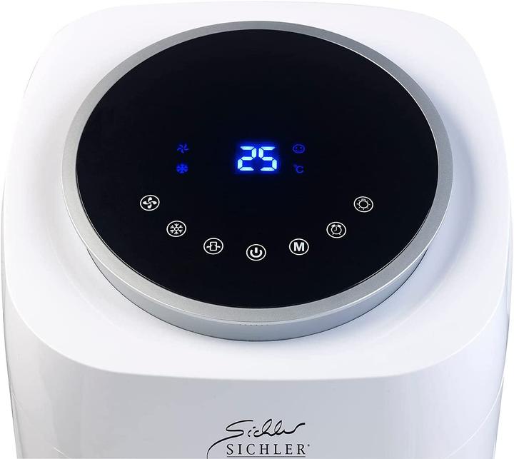 Image du produit Sichler Refroidisseur d'air 3en1, humidificateur & ionisateur, boutons tactiles, minuterie, 65 W (20 m²)