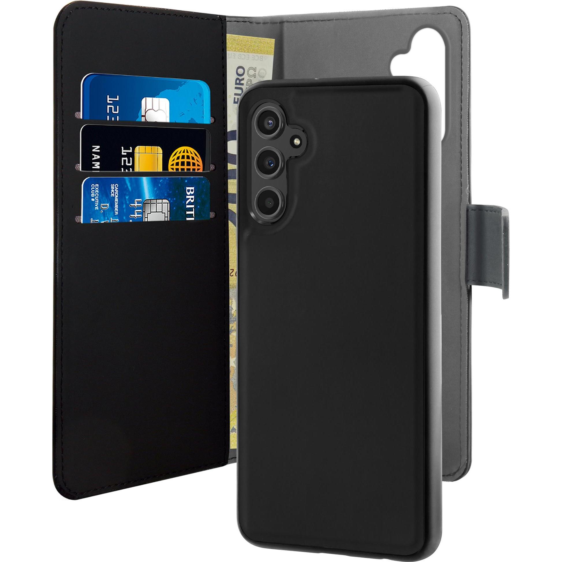 Puro Wallet Detachable - Etui 2w1 Samsung Galaxy A14 5G (czarny) (Samsung Galaxy A14 5G), Smartphone Hülle, Schwarz