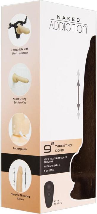 Actual product image Naked Addiction NA 9 Thrusting Dong RC Caramel