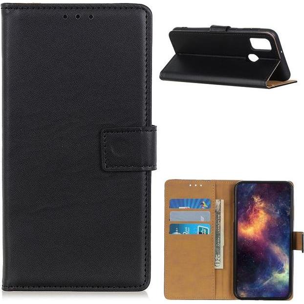 Thumbnail - MU Classic Classic II Leder Bookcover Series (Motorola Moto G30), Smartphone Hülle, Schwarz