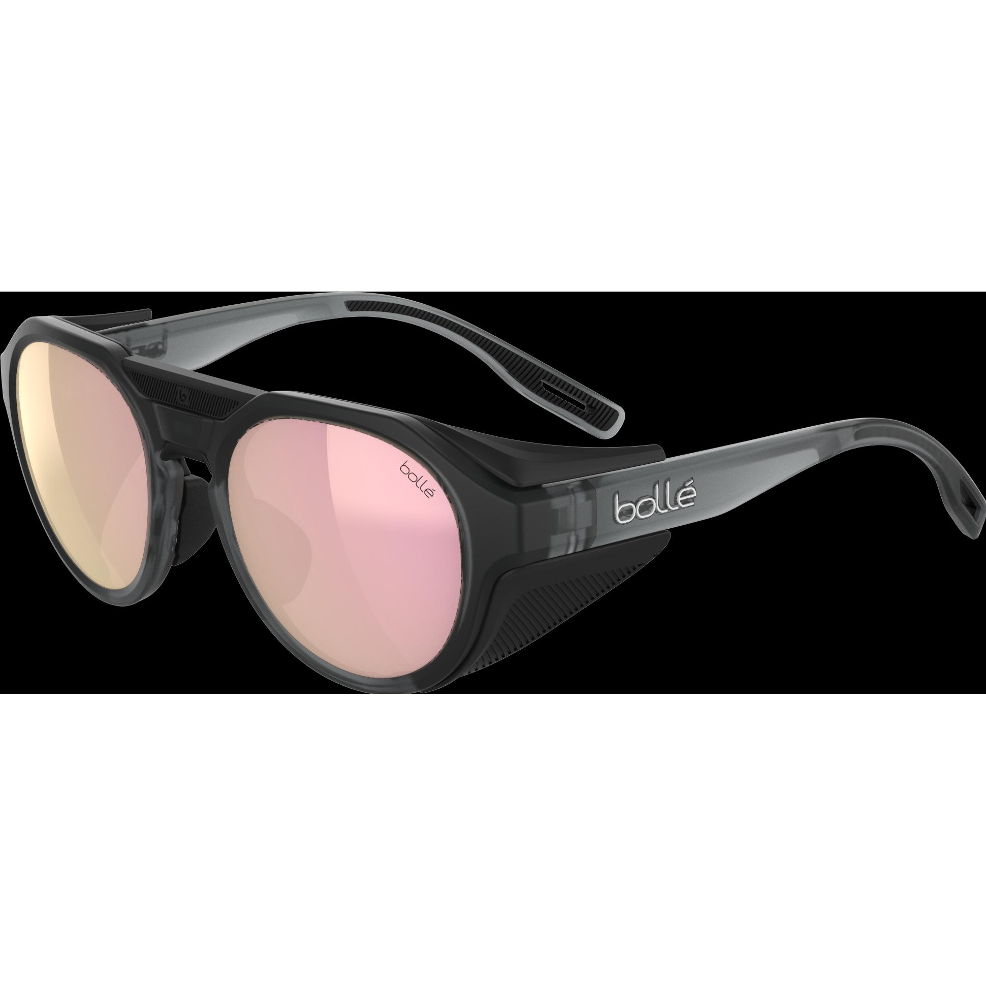 Bollé, Herren, Sportbrille, Ascender Polarized S3 (VLT 15%) (Grey Frost II, Brown Pink Polarized), Grau