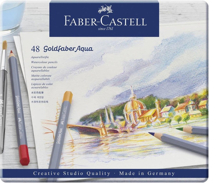 Actual product image Faber-Castell Goldfaber Aqua Watercolour Pencil (Multicoloured, 48 x)