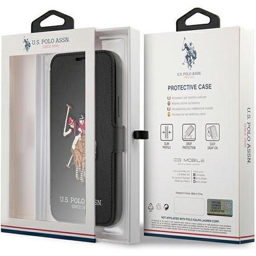 Thumbnail - U.S. Polo US Polo USFLBKP12LPUGFLBK iPhone 12 Pro Max 6.7 inches black (Apple iPhone 12 Pro Max), Smartphone Hülle, Schw...