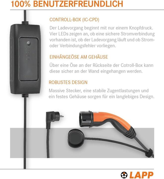 Produktbild Lapp Mobility Ev-mobile Charger Basic Fix (2.30 kW, 10 A, 6 m)