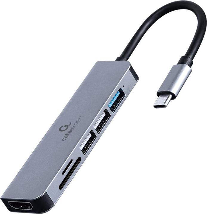 Actual product image Gembird A-CM-COMBO6-02 (USB-C, 6 ports)