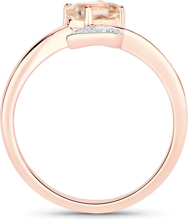 Immagine prodotto Rafaela Donata Ring Sterling Silber rosévergoldet Morganit rosa Topas weiss - 32928 (50, 925 Argento)