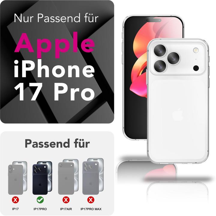 Immagine prodotto Nalia Full Cover "360Guard" - Klare 360 Grad Rundum Schutz Hülle - Full Body Phone Protection (Apple iPhone 17 Pro)