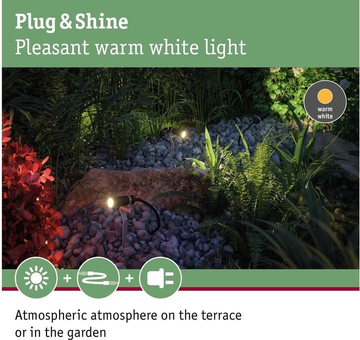 Immagine prodotto Paulmann Lampade Plug & Shine Spot Plantini Set CH (180 lm, IP65)