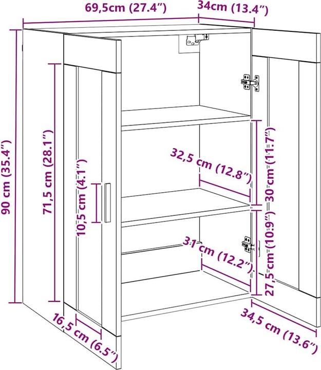 Actual product image VidaXL Stauraumschrank