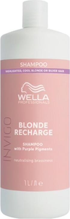 Produktbild Wella Invigo Blonde Recharge Shampoo 1000ml (1000 ml, Flüssiges Shampoo)