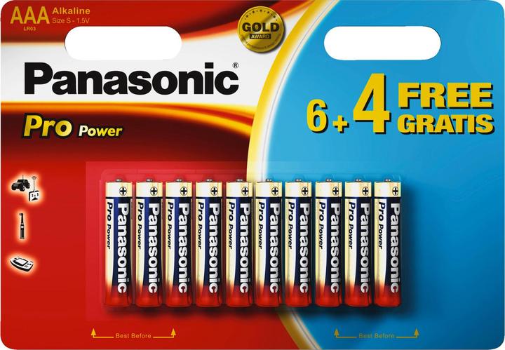 Produktbild Panasonic Batteries Pro Power Micro 6+4Pack (10 Stk., AAA)