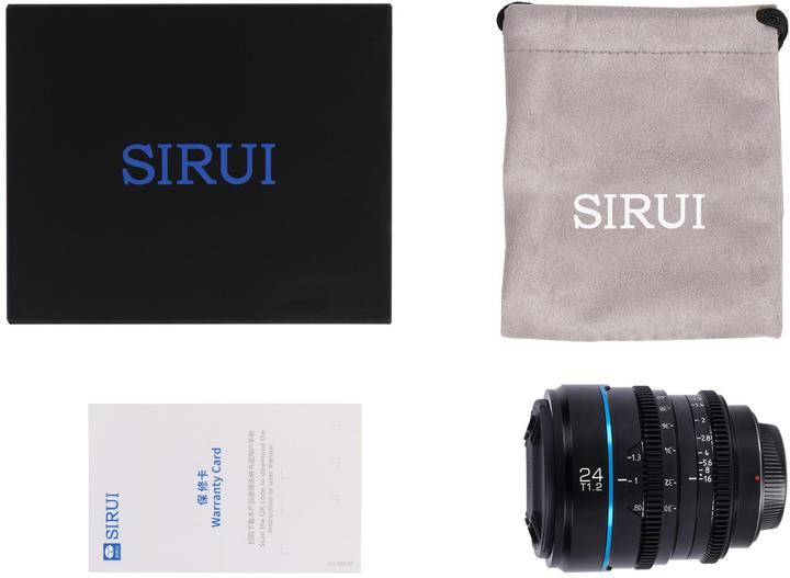 Image du produit Sirui Nightwalker Series 24mm T1.2 S35 Manual Focus Cine Lens (Canon RF, APS-C / DX)