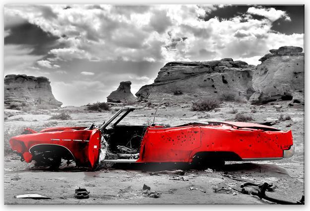 Immagine prodotto Trenddeko Cadillac rossa (100 x 70 cm)