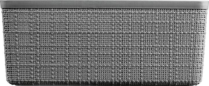 Actual product image Curver Juliet jute basket made of 100% recycled plastic, rectangular, 12 l, dark grey, M (28.20 cm, 12 l, 6x)