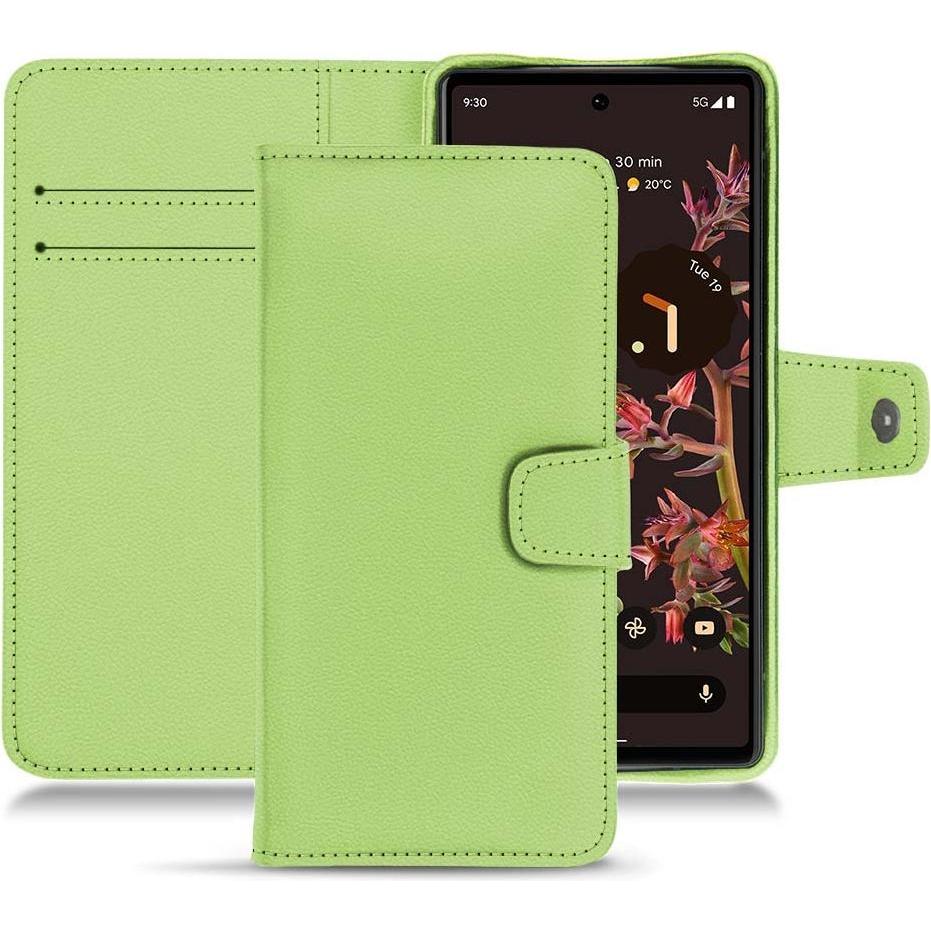 Noreve Lederschutzhülle Wallet (Google Pixel 6), Smartphone Hülle, Grün