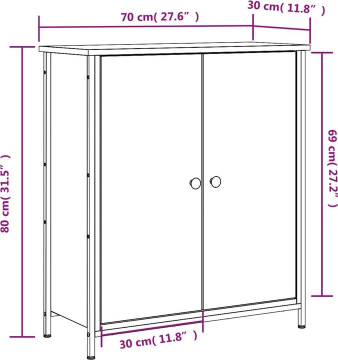 Image du produit vidaXL Sideboard (70 x 30 x 80 cm)