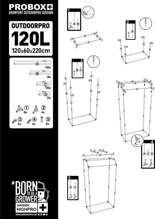Actual product image Garden HighPro Garden High Pro Box Outdoorpro 120L
