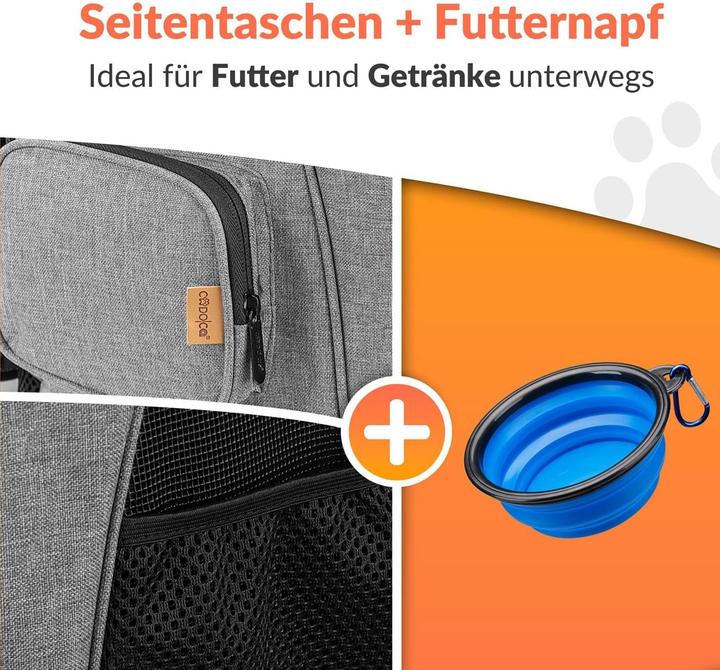 Immagine prodotto Cadoca Zaino per animali domestici (Gatto, Cane, Chiudibile a chiave)