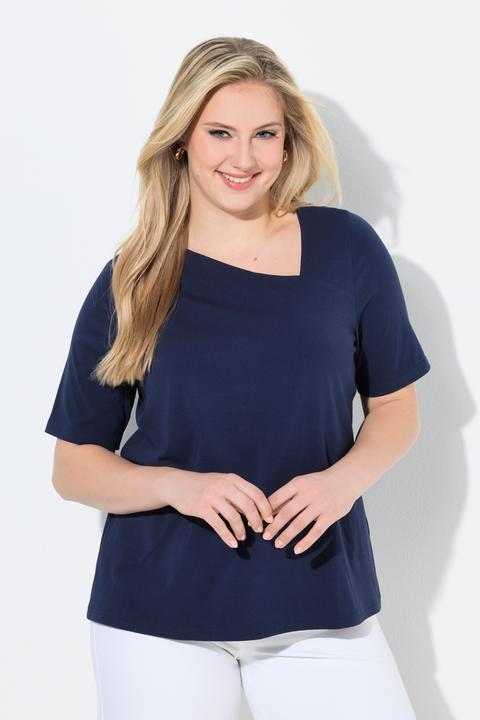 Actual product image Ulla Popken Asymmetric V-Neck Tee (58, 60)