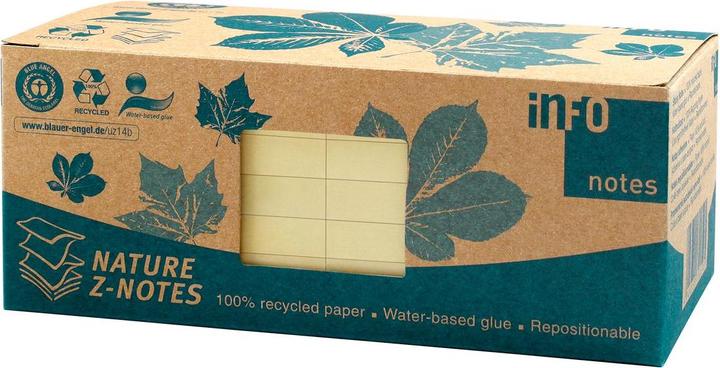 Actual product image Recycling Sticky Notes Standard 5644-11BOX yellow 12 pads (75 x 75 mm)