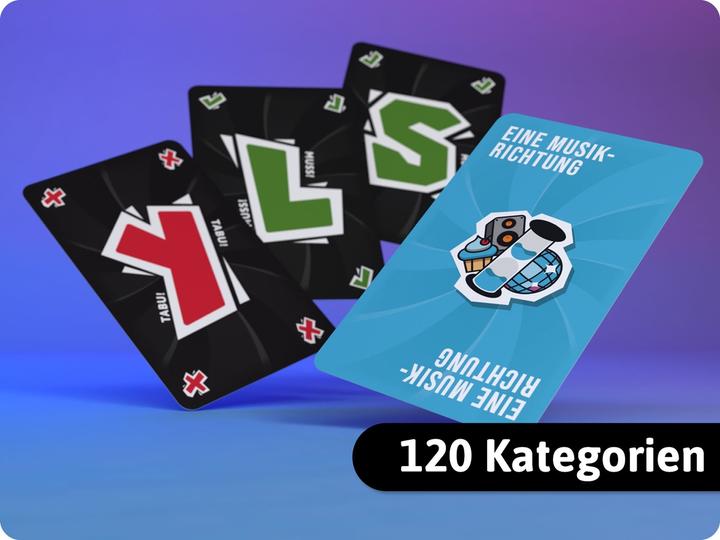 Actual product image Denkriesen STADT LAND VOLLPFOSTEN - EXTREM - Party Edition - "Jetzt geht's rund" (German)