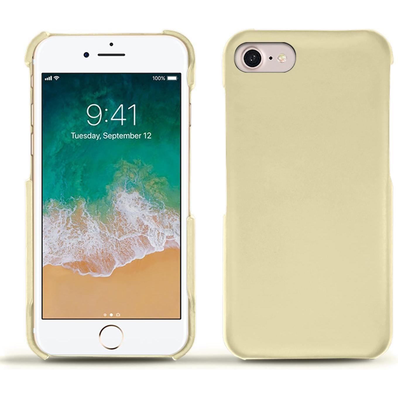 Noreve Lederschutzhülle (Apple iPhone 7), Smartphone Hülle, Beige