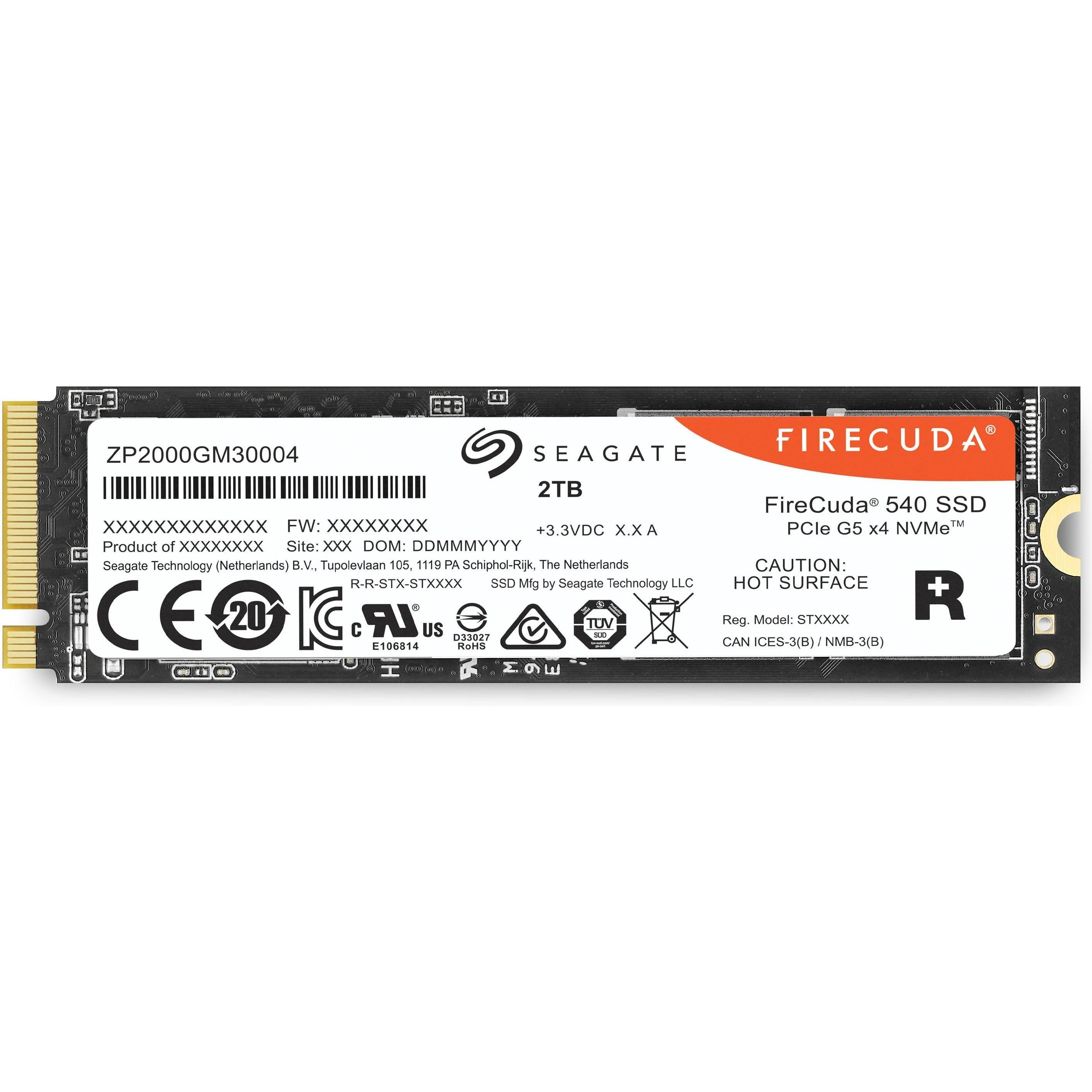 Thumbnail - Seagate FireCuda 540 (2000 GB, M.2 2280), SSD