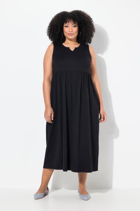 Produktbild Ulla Popken Jerseykleid, A-Linie, Tunika-Ausschnitt, ärmellos (54)