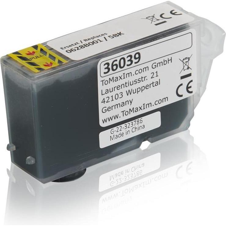 Inkadoo, Druckerpatrone, Druckerpatronen kompatibel zu Canon 0628B001 / 5BK Tintenpatrone, schwarz Schwarz (BK)